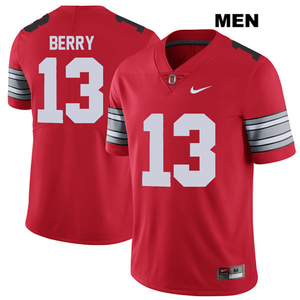 Ohio State Buckeyes Men's Rashod Berry #13 Red Authentic Nike 2018 Spring Game College NCAA Stitched Football Jersey JJ19B87PM